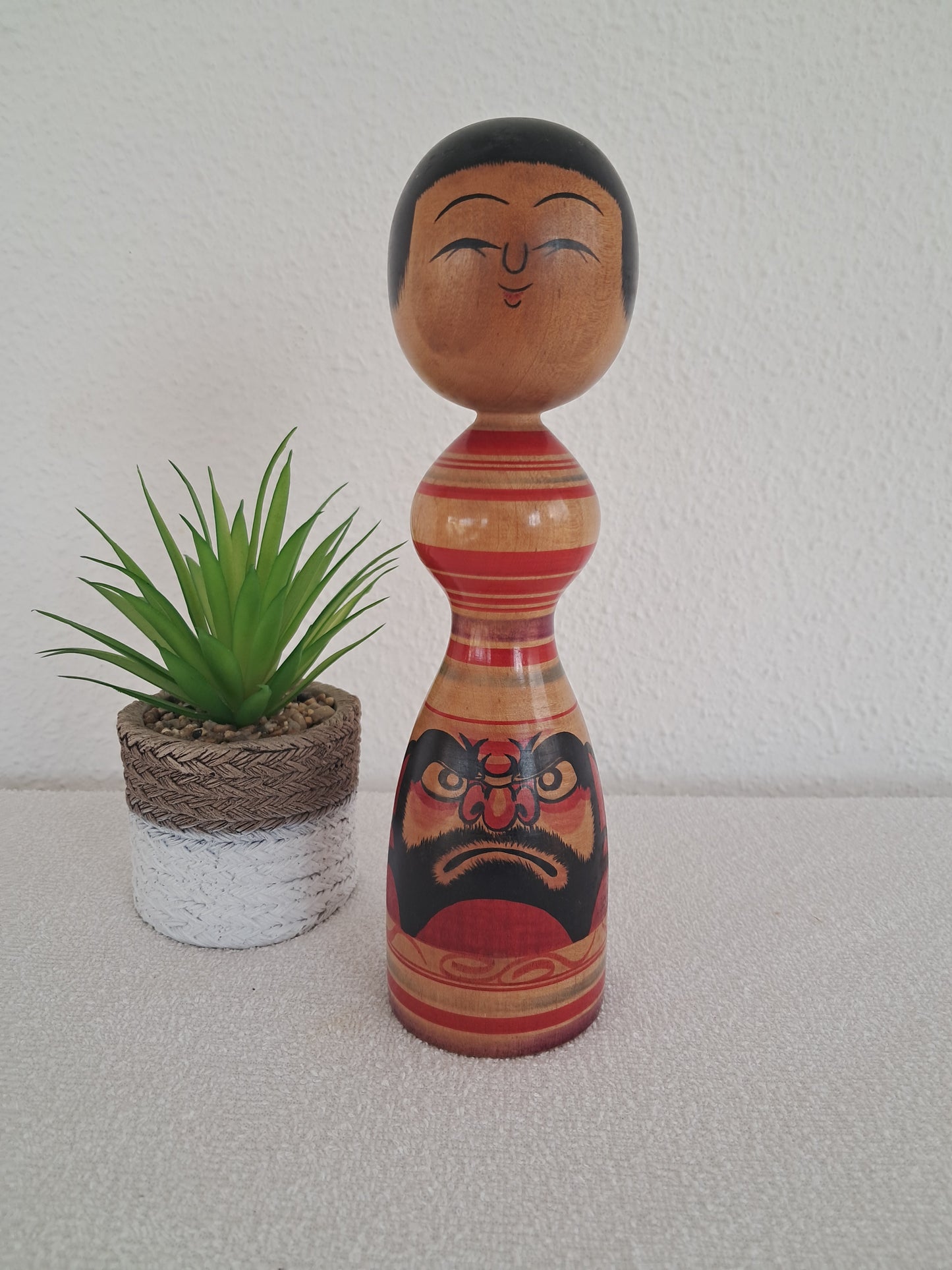 Vintage traditional Tsugaru Kokeshi made by Mori Shoichi (1954-）