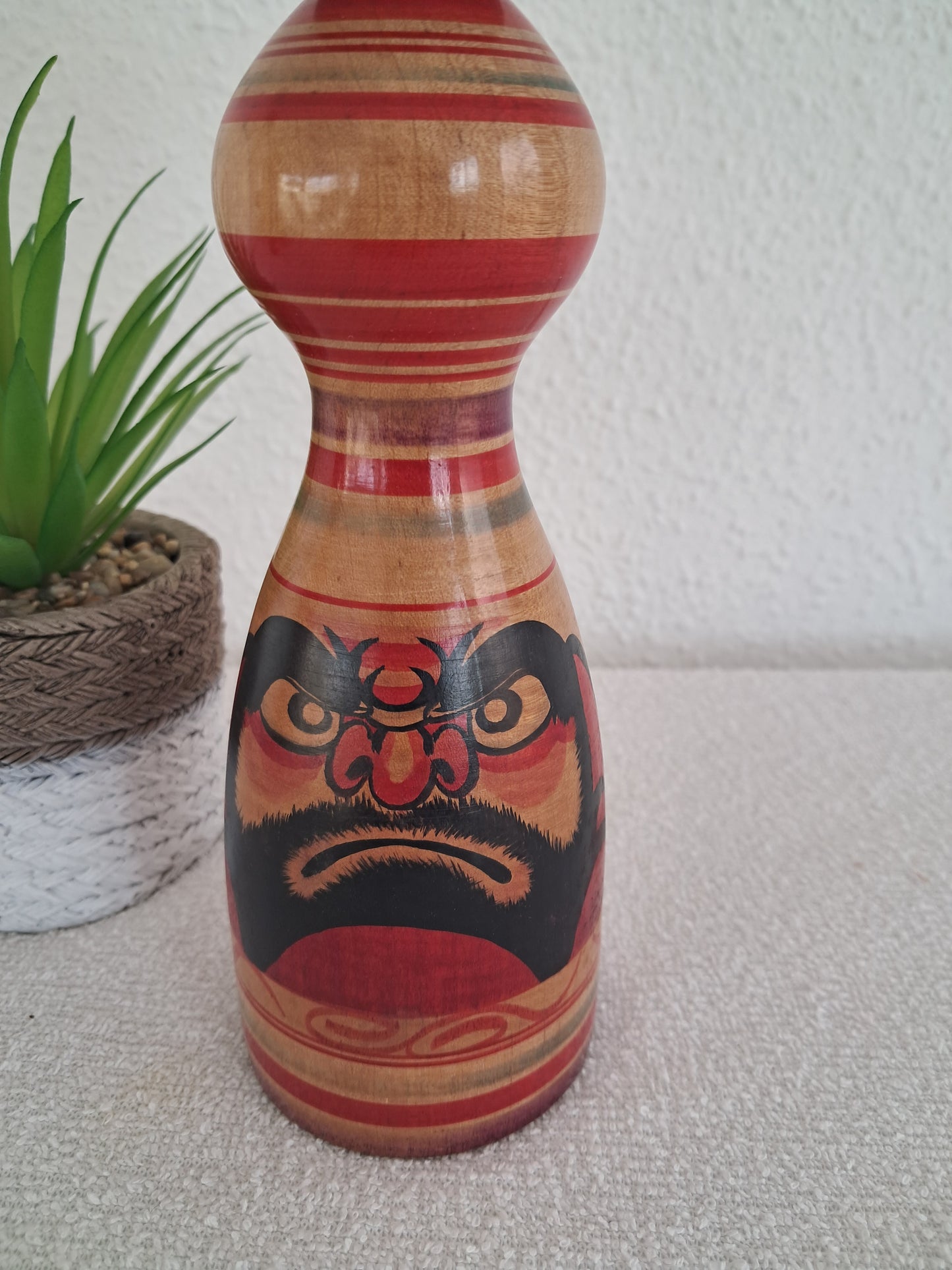 Vintage traditional Tsugaru Kokeshi made by Mori Shoichi (1954-）