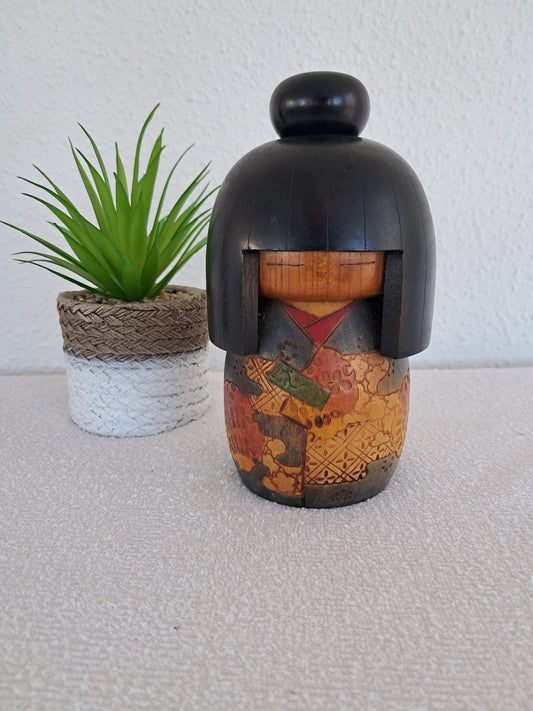 Vintage Gumma Kokeshi made by kazuo Takamizawa (1927-)