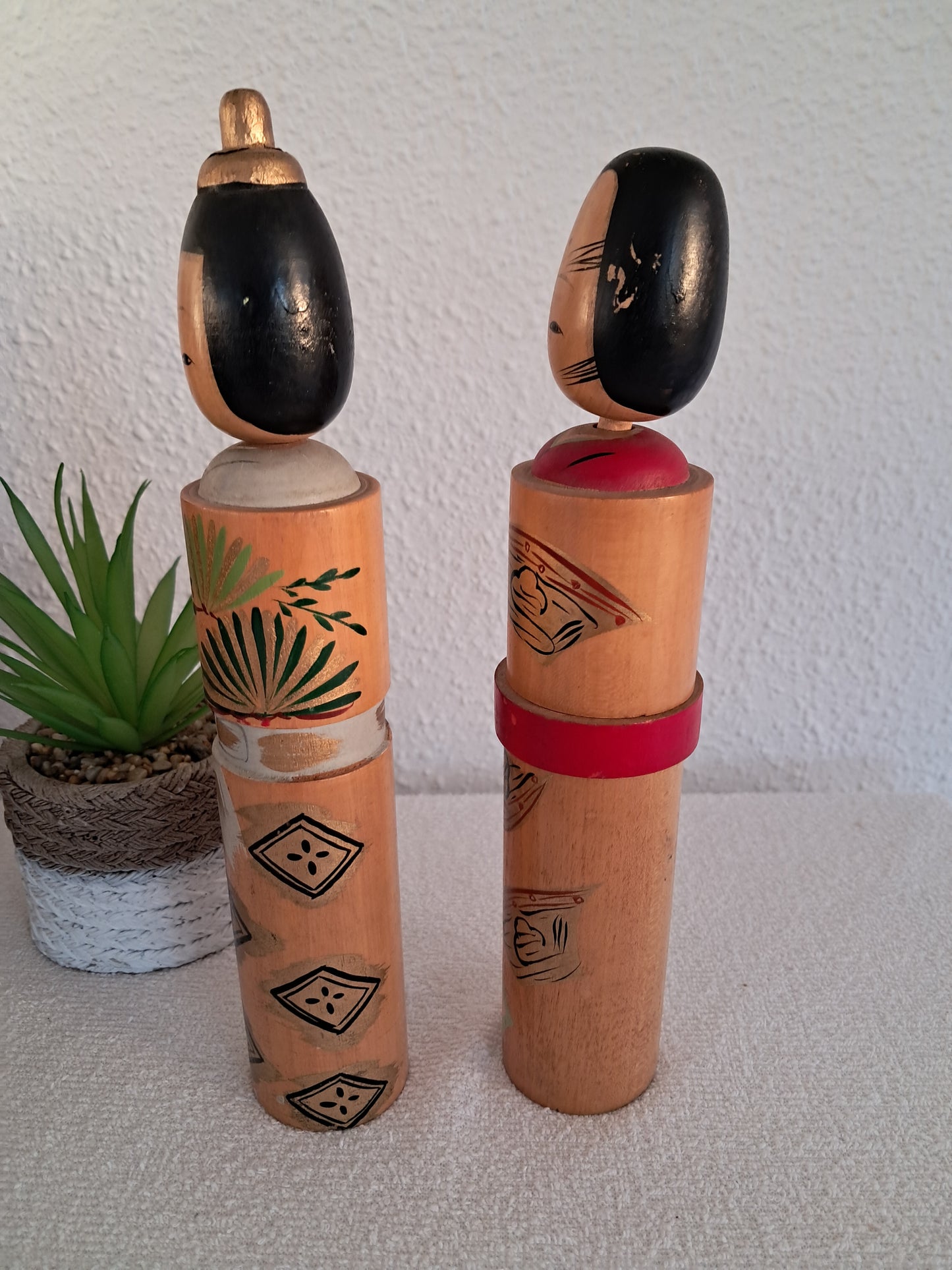 Vintage set Hina kokeshi made by Yoshiko