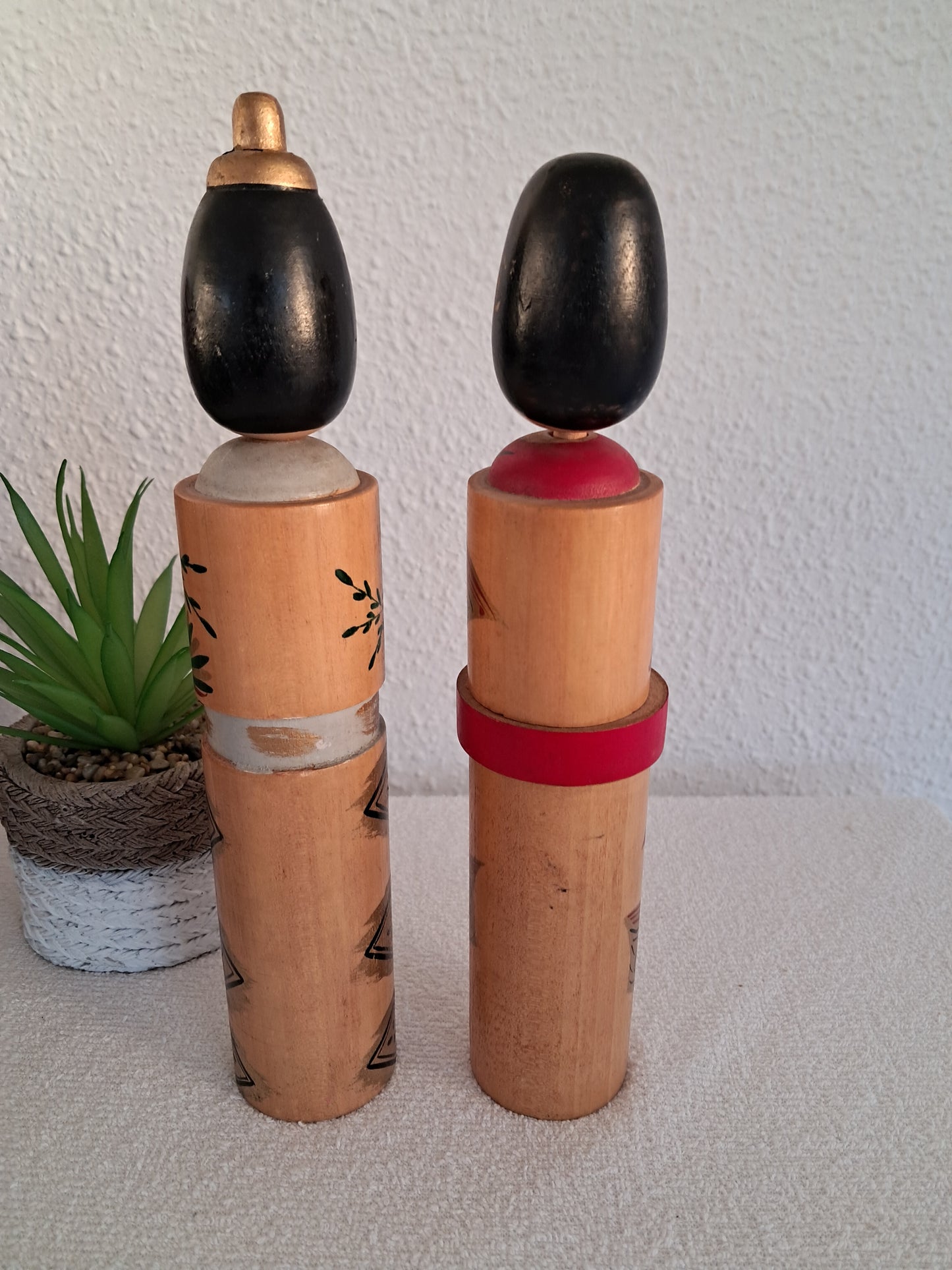 Vintage set Hina kokeshi made by Yoshiko