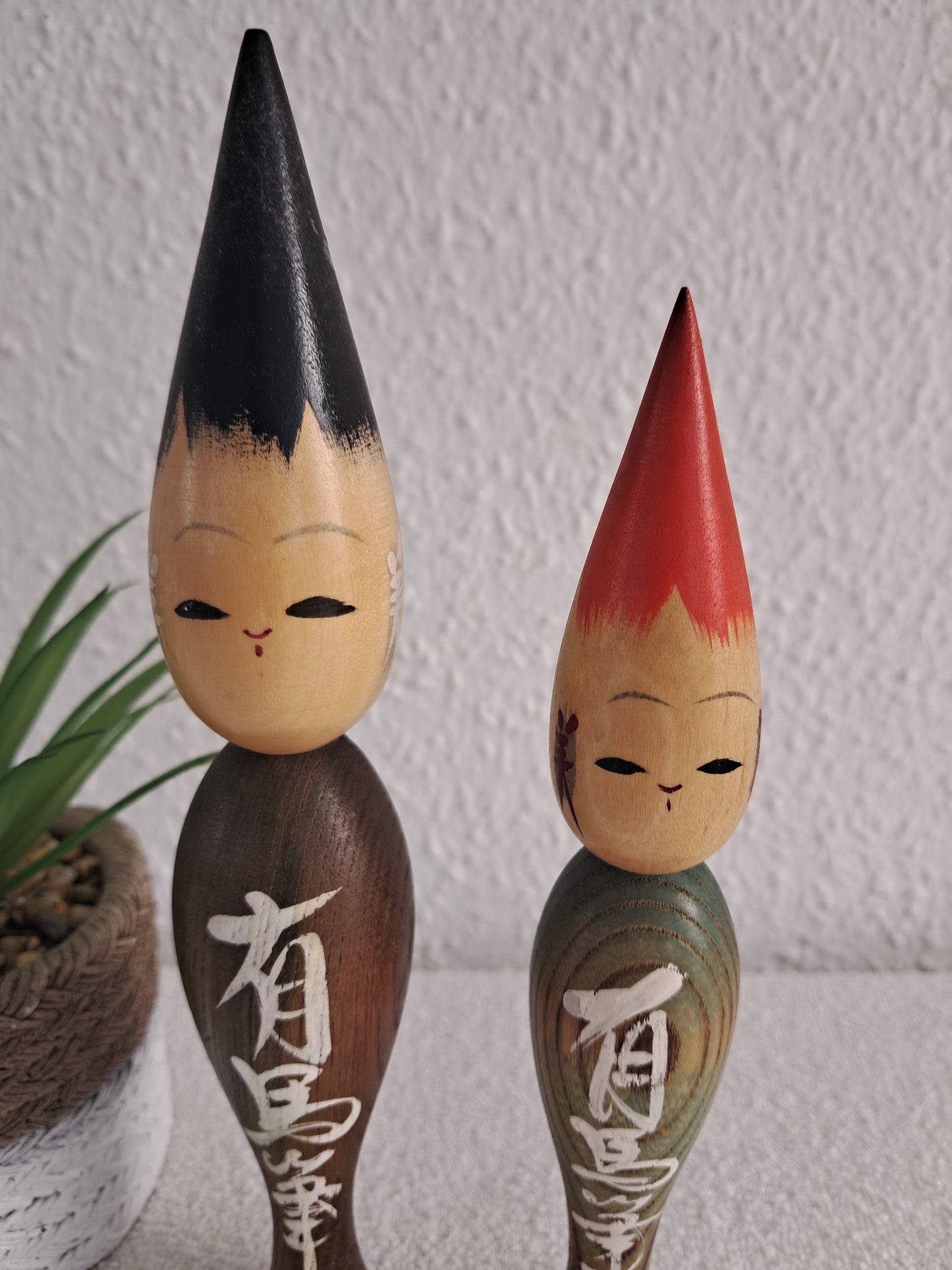 Vintage set of brush kokeshi