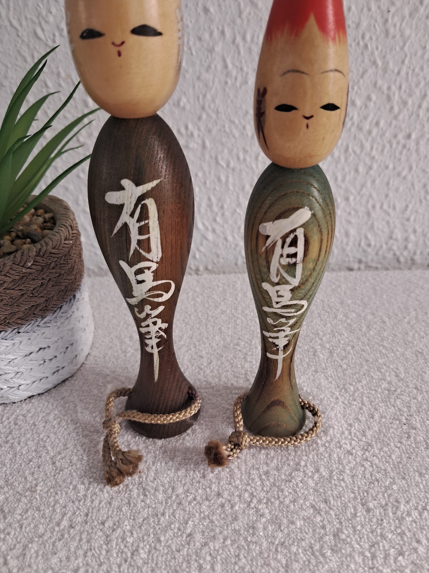 Vintage set of brush kokeshi