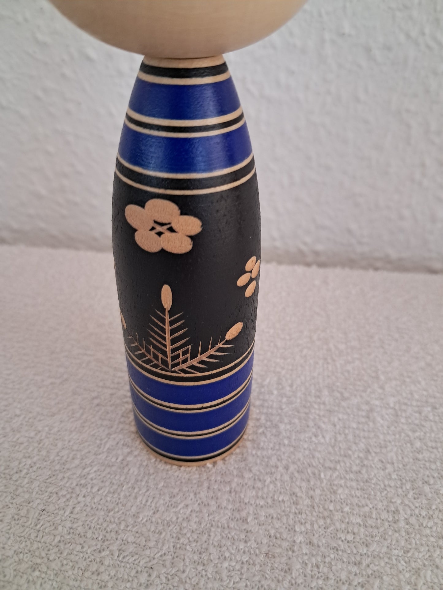 Vintage Rare creative blue kokeshi by Misui.