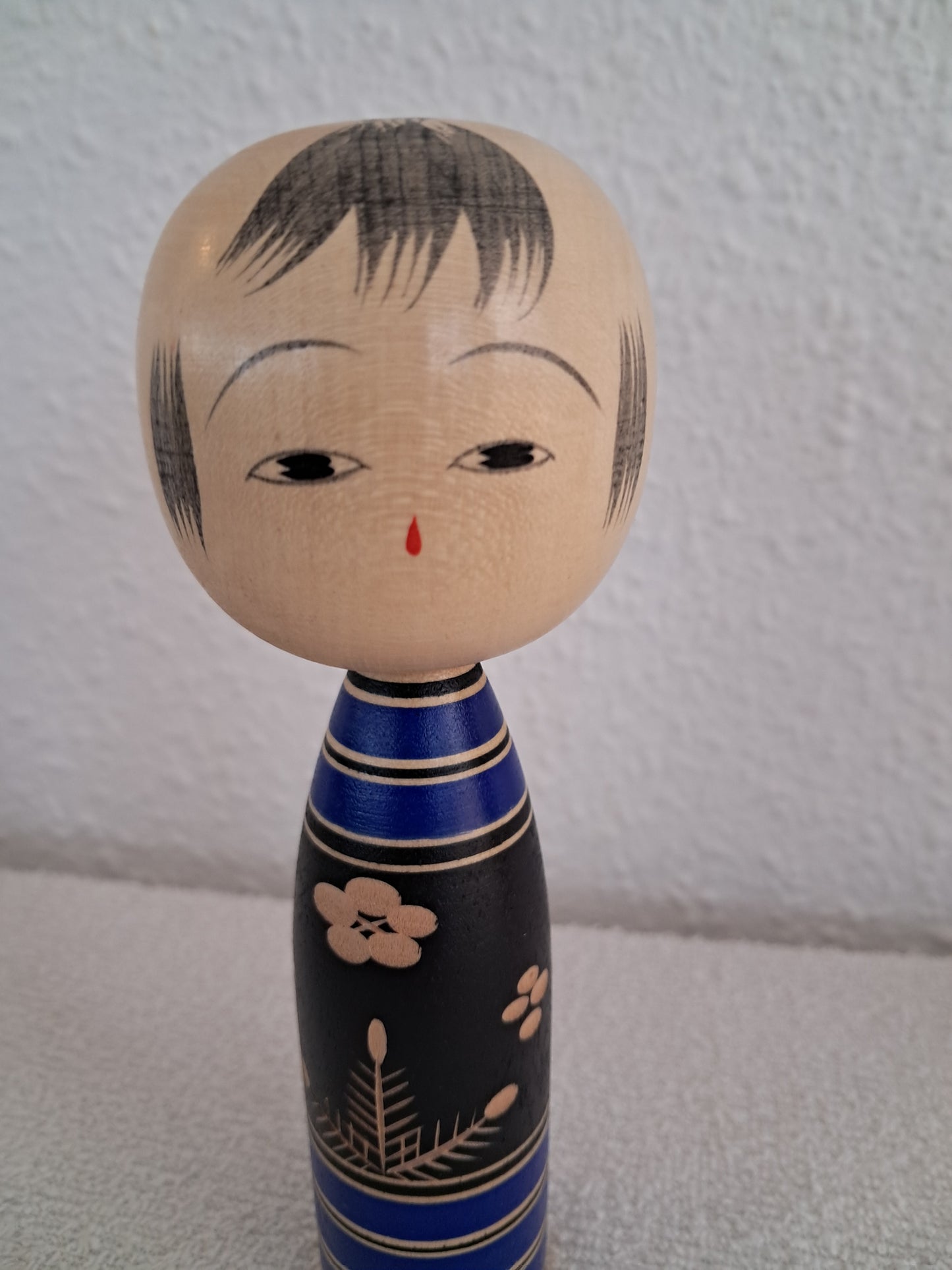 Vintage Rare creative blue kokeshi by Misui.