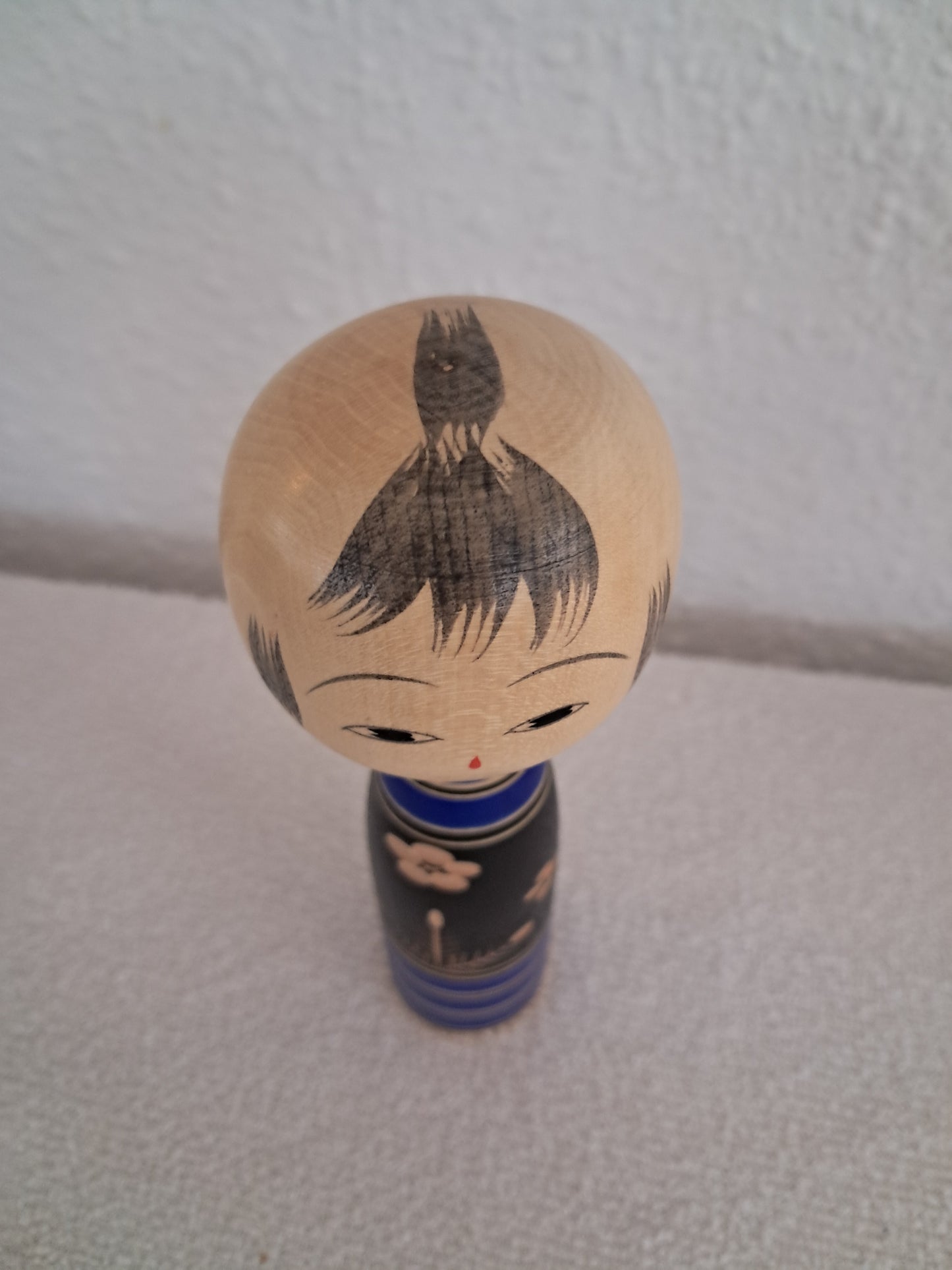 Vintage Rare creative blue kokeshi by Misui.