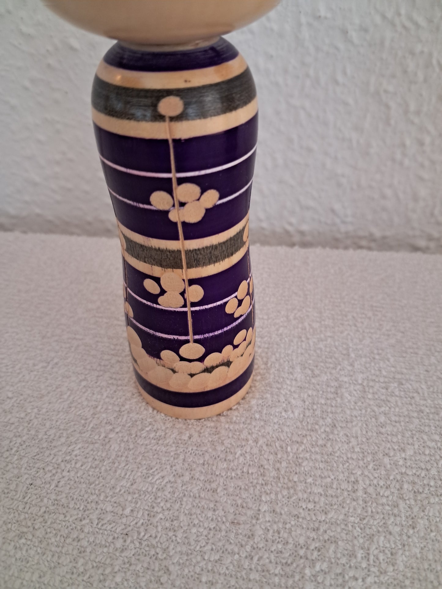 Vintage purple kokeshi by SASAKI KATSUMI