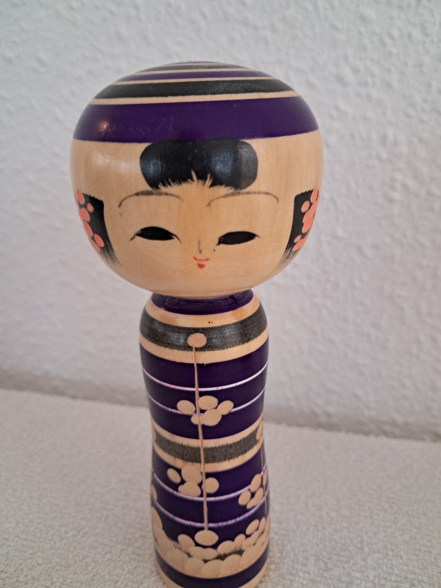 Vintage purple kokeshi by SASAKI KATSUMI