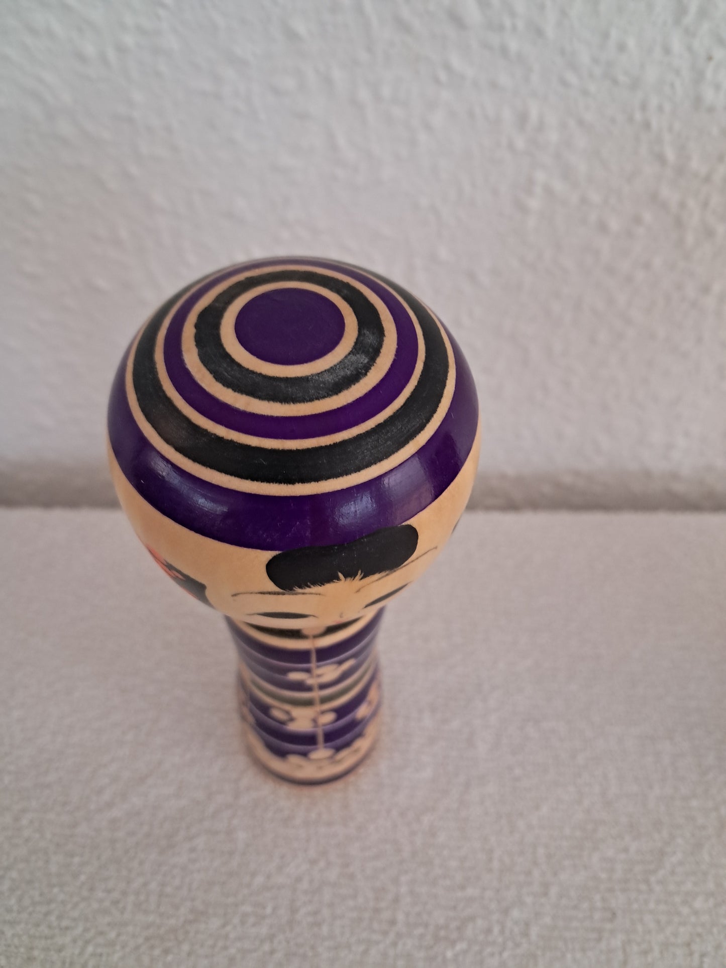 Vintage purple kokeshi by SASAKI KATSUMI