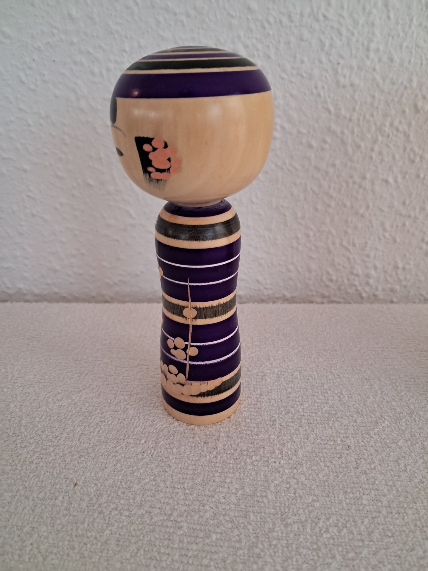 Vintage purple kokeshi by SASAKI KATSUMI