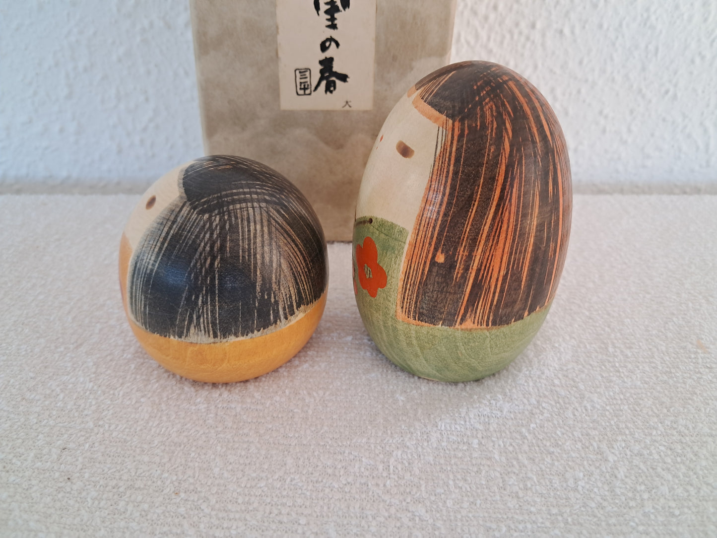 Vintage set Sosaku kokeshi by Sanpei Yamanaka (1926-2012)