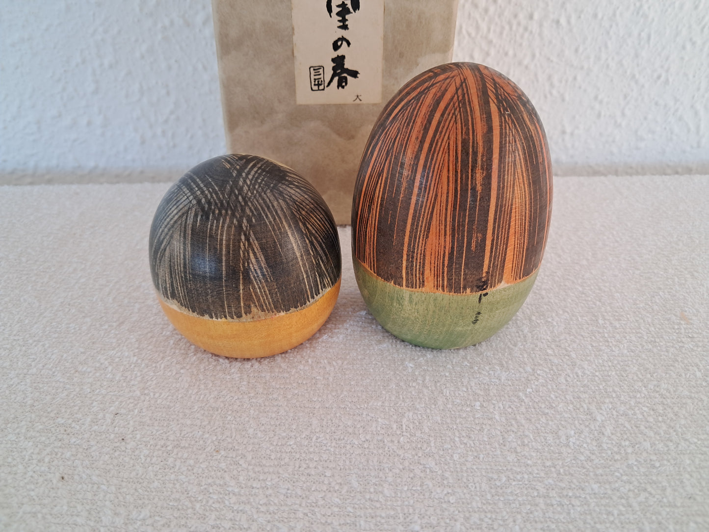 Vintage set Sosaku kokeshi by Sanpei Yamanaka (1926-2012)