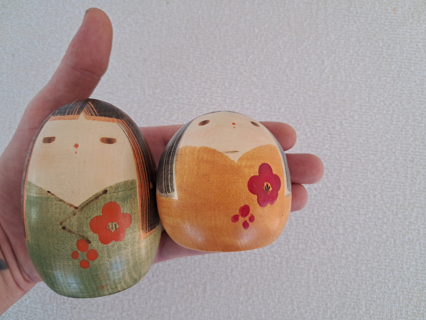 Vintage set Sosaku kokeshi by Sanpei Yamanaka (1926-2012)