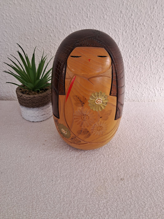 Exclusive Sosaku Kokeshi made by Kunio Miyagawa (1933-)