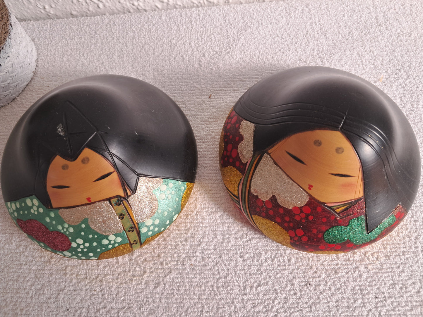 Exclusive set of Vintage Sosaku Kokeshi by Toshio Sekiguchi (1947-)