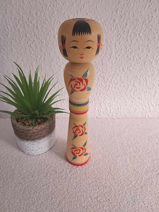 Vintage Traditional Nanbu kokeshi by Sasaki Kakuhei (1933-2007)