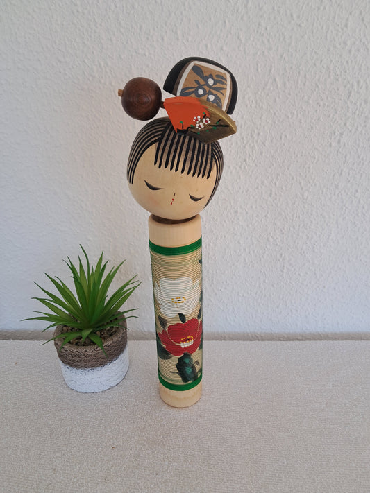 Large Sosaku Kokeshi made by Aida Harumine