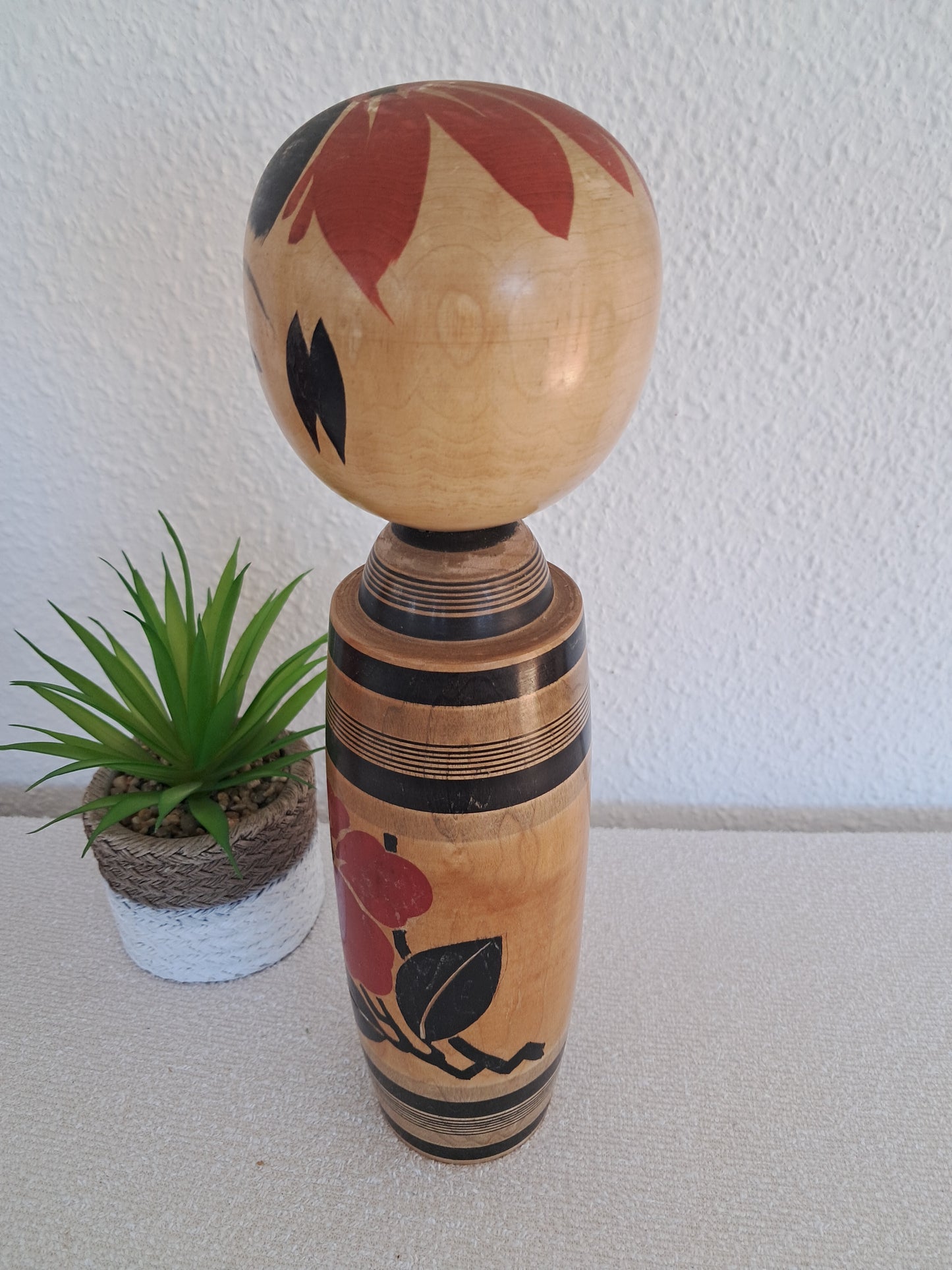 Vintage traditional kokeshi made by Yumiko - 1969