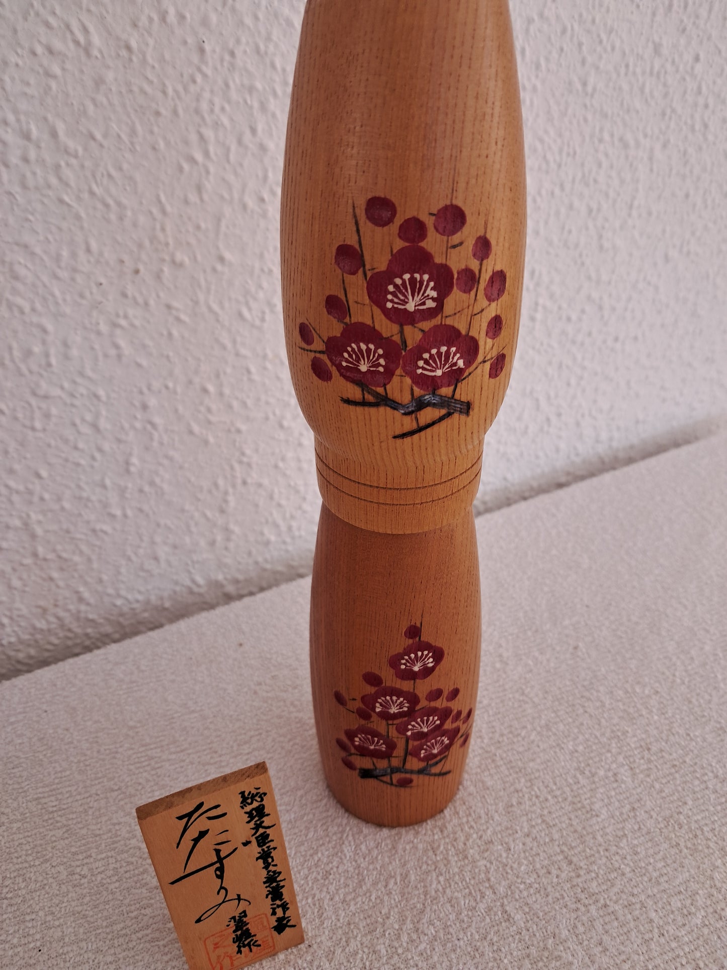 Vintage elegant XL Sosaku Kokeshi By Sato Suigai (1920- )