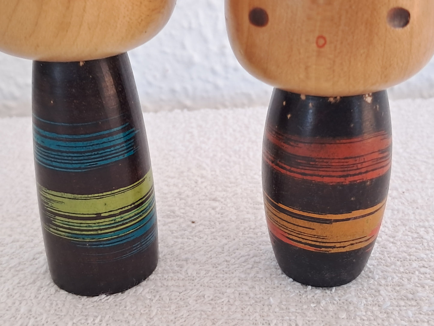 Beautiful vintage set creative kokeshi made by Sanpei Yamanaka (1926-2012)