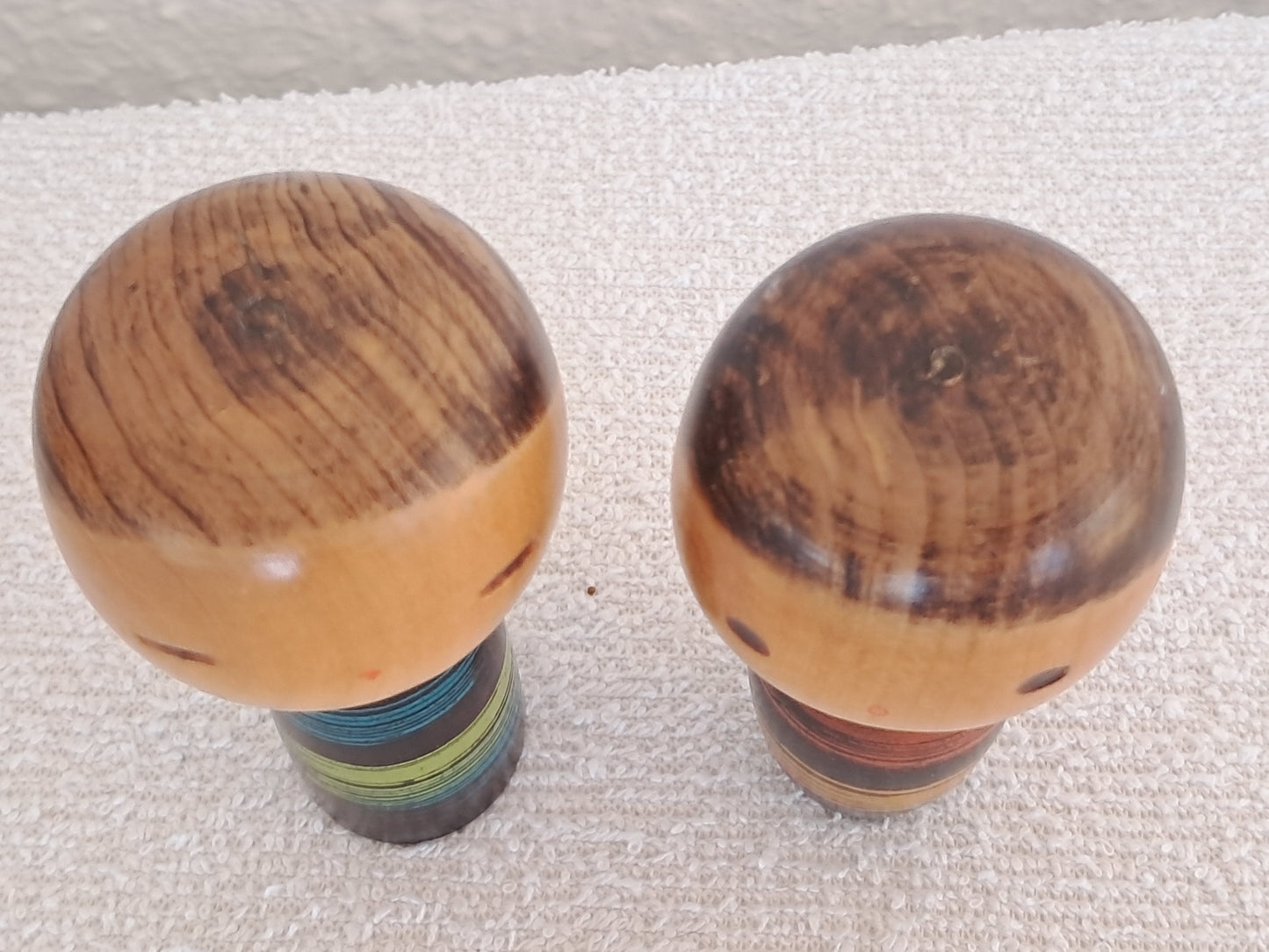 Beautiful vintage set creative kokeshi made by Sanpei Yamanaka (1926-2012)