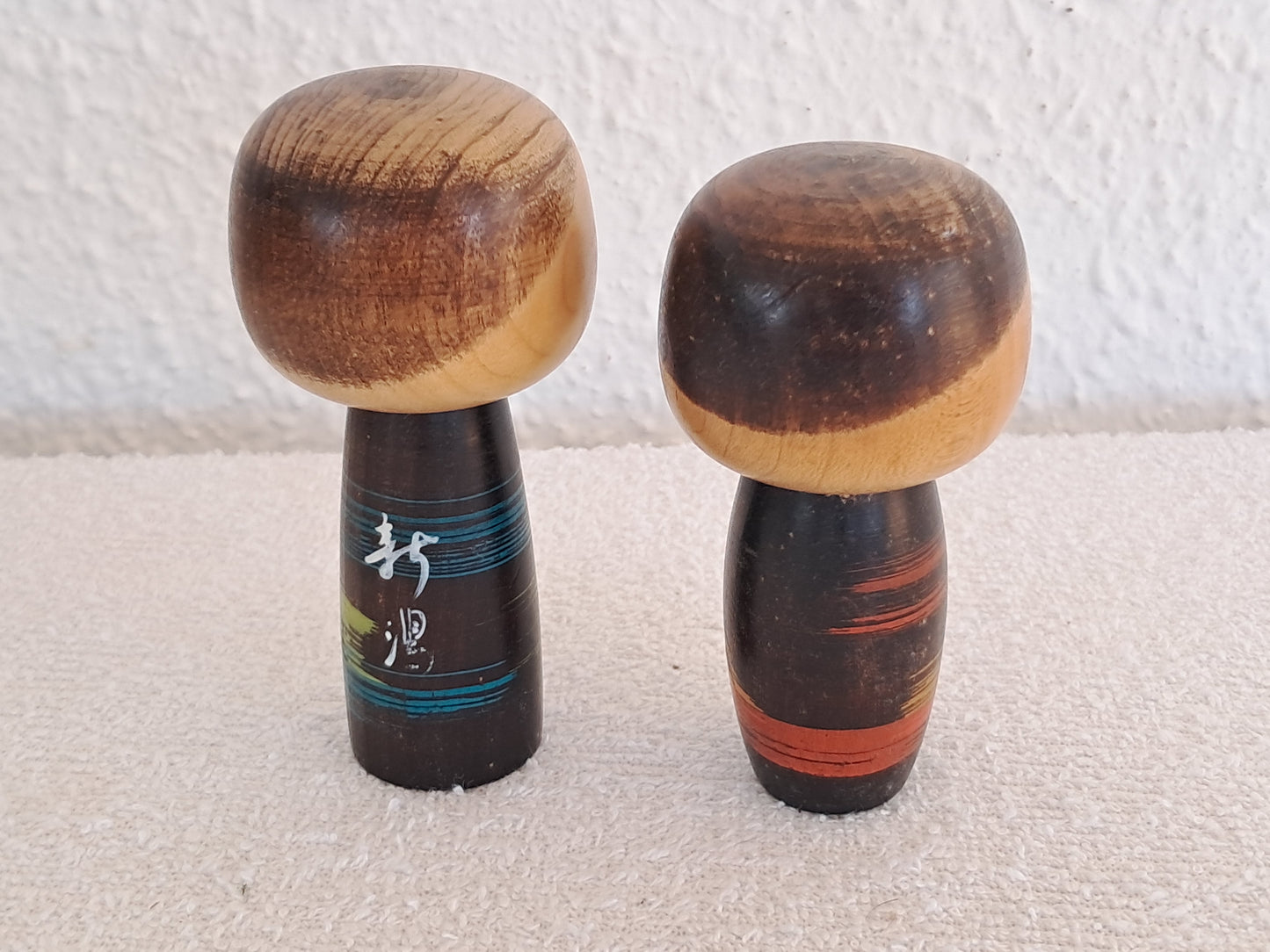 Beautiful vintage set creative kokeshi made by Sanpei Yamanaka (1926-2012)