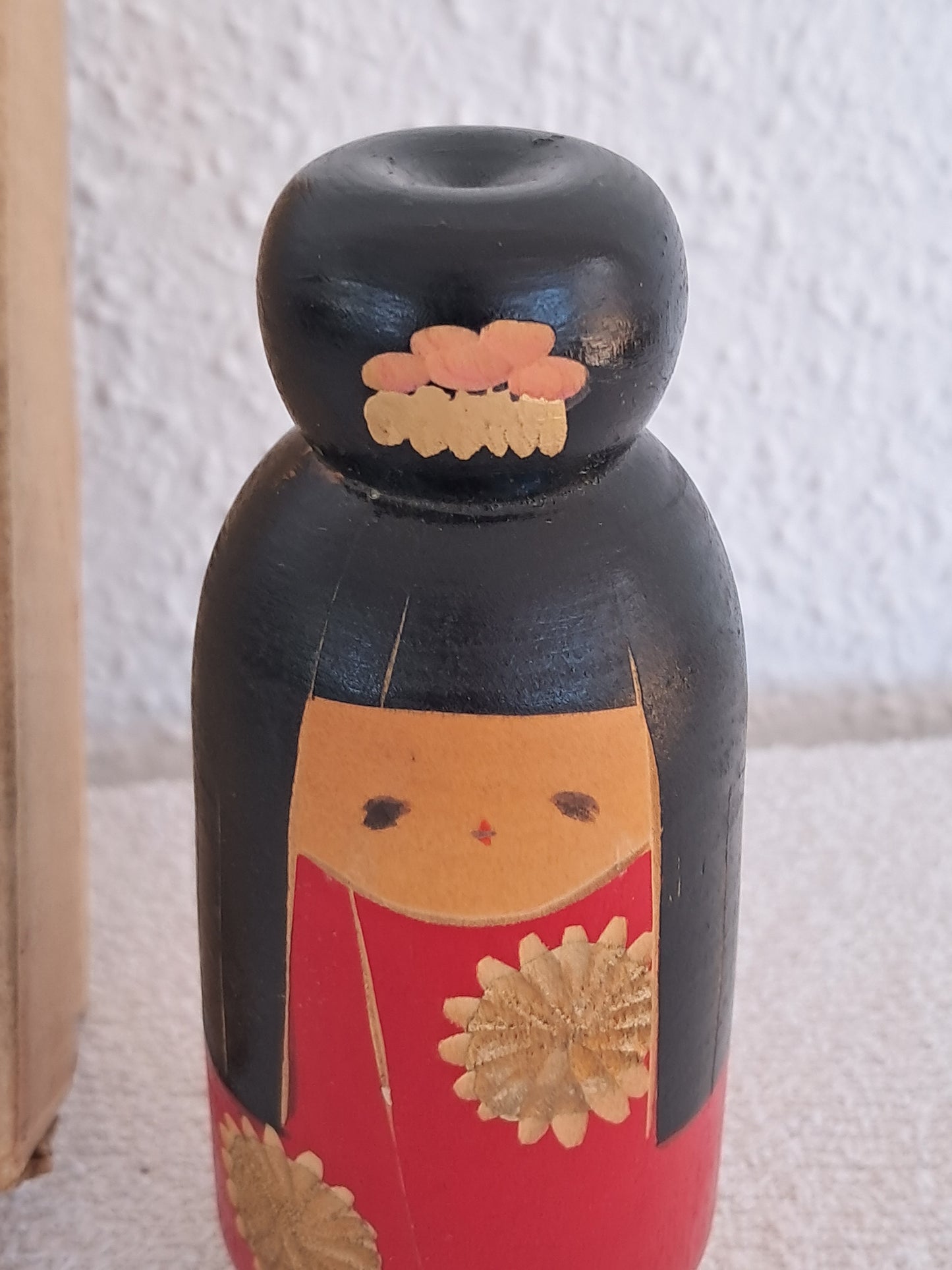 Cute vintage Sosaku kokeshi made by Hiroe Fukushima