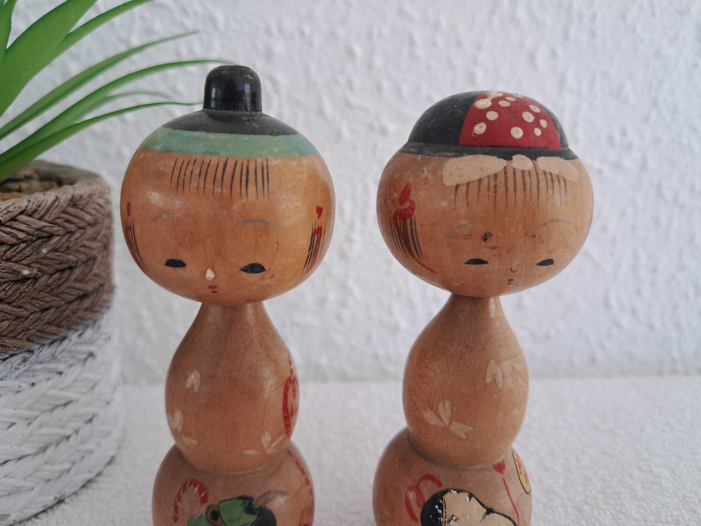 Vintage set creative kokeshi