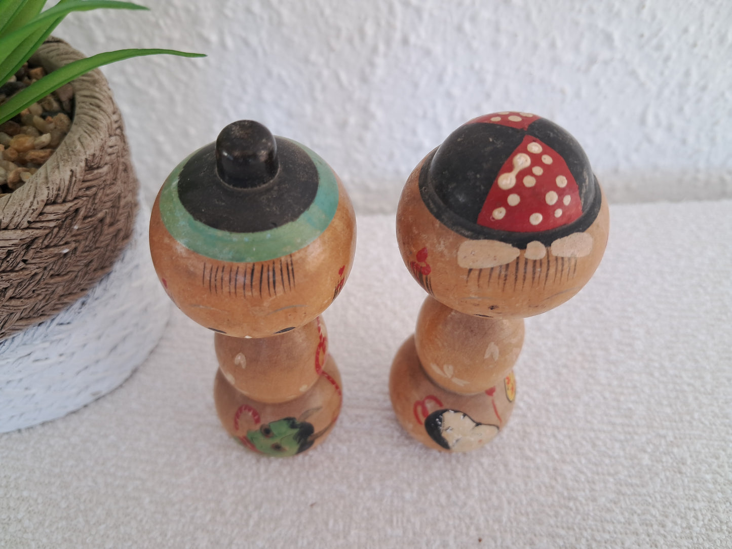 Vintage set creative kokeshi