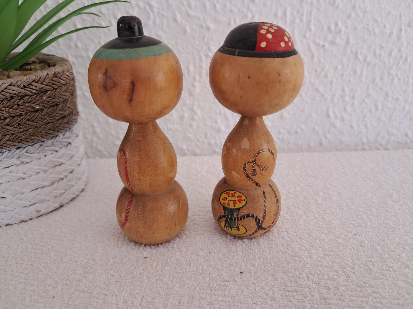 Vintage set creative kokeshi