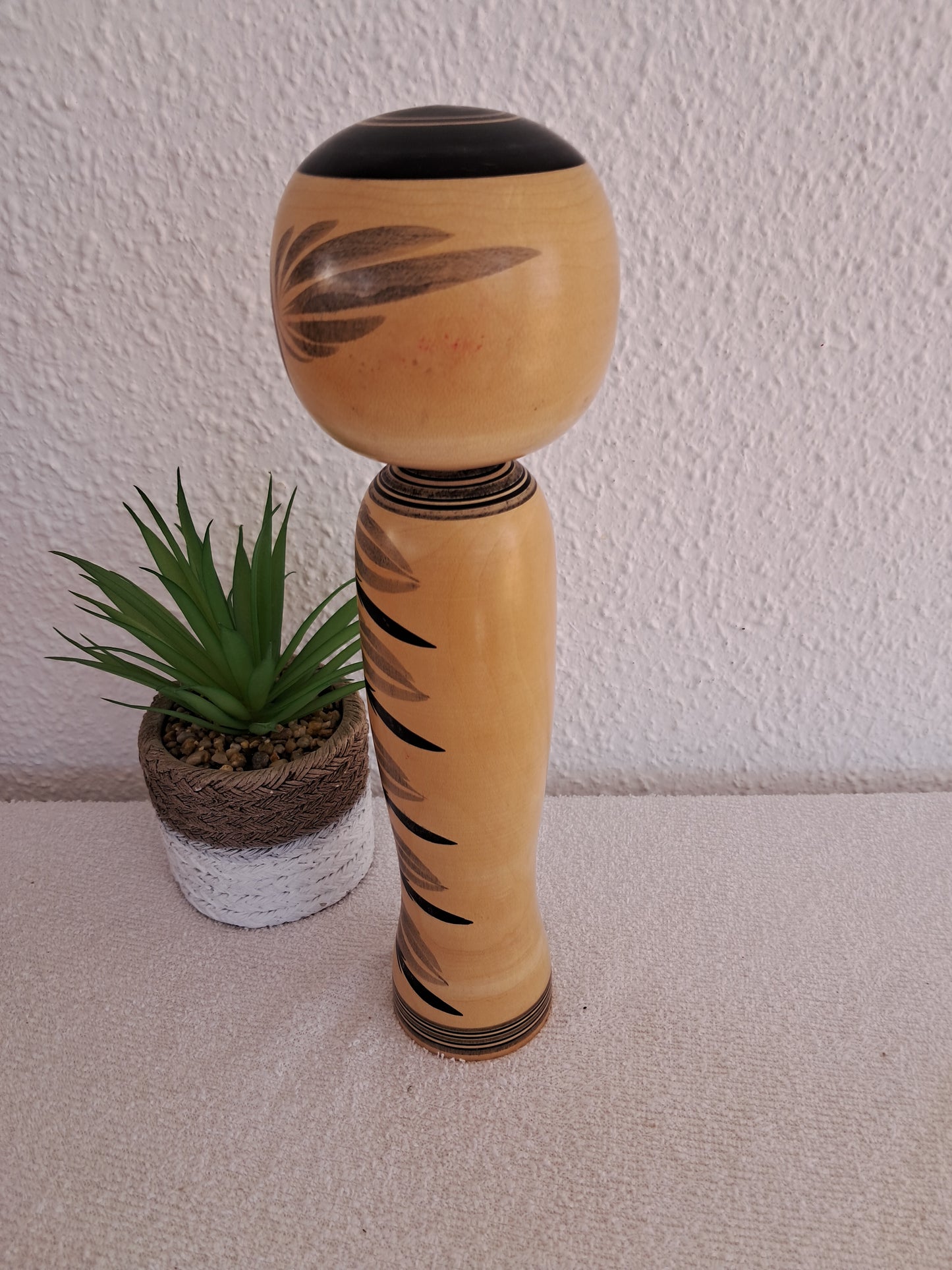 Vintage monochrome traditional kokeshi