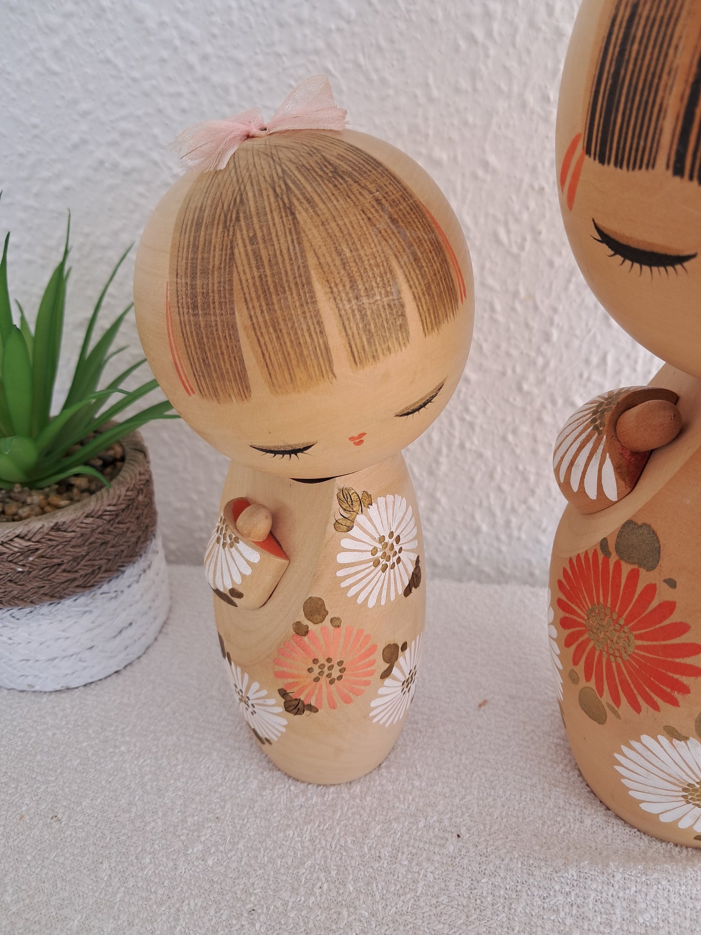 Vintage set Sosaku Kokeshi by Aoki Ryoka