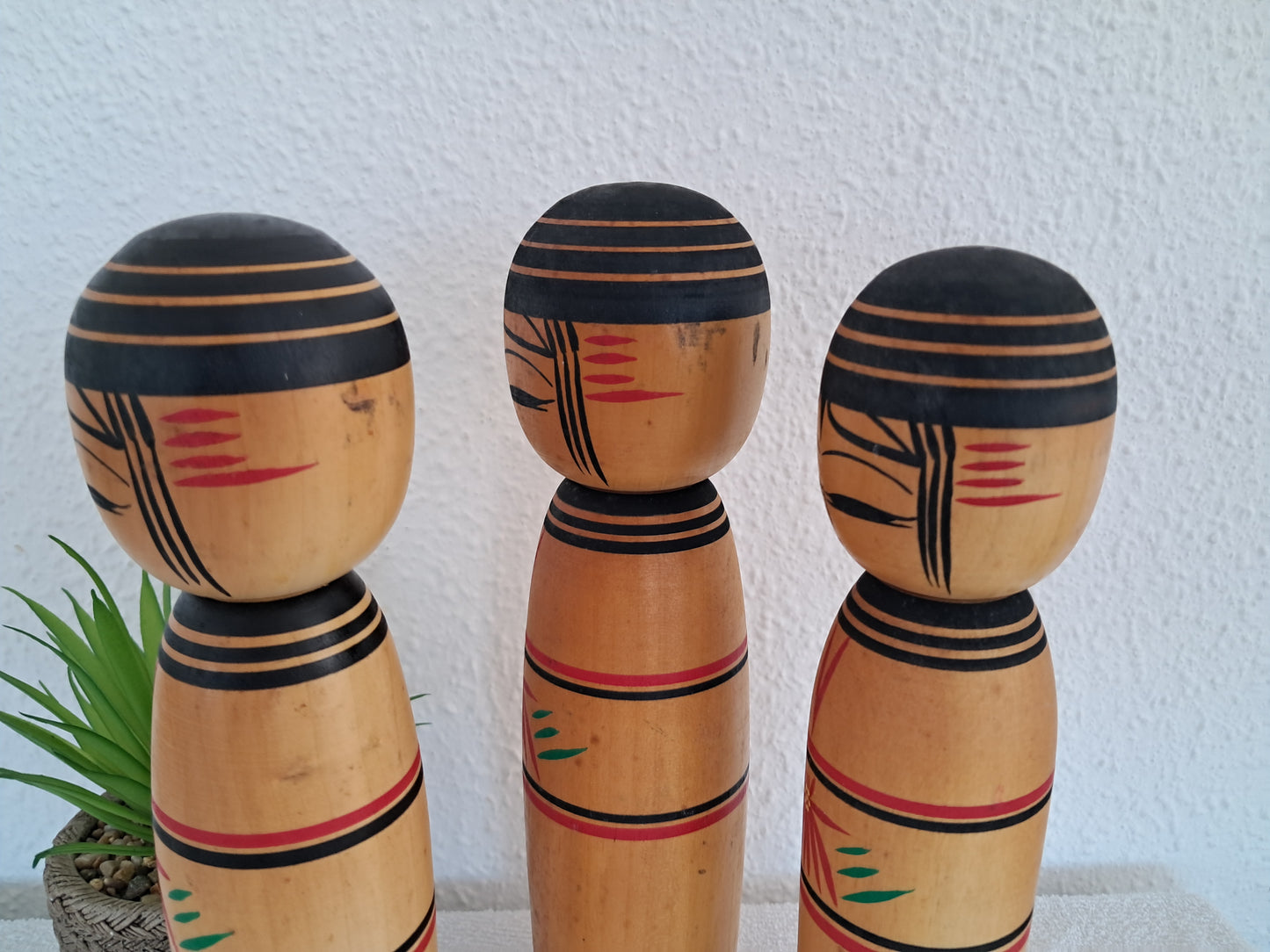 Vintage set of traditional kokeshi by Jiryo Kobo atelier