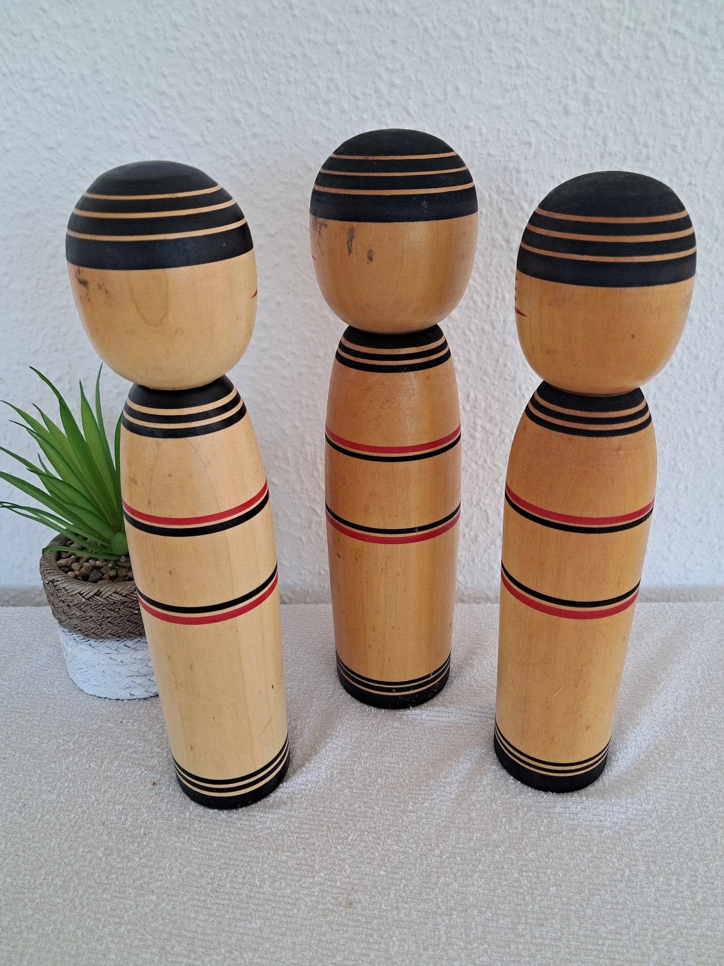 Vintage set of traditional kokeshi by Jiryo Kobo atelier