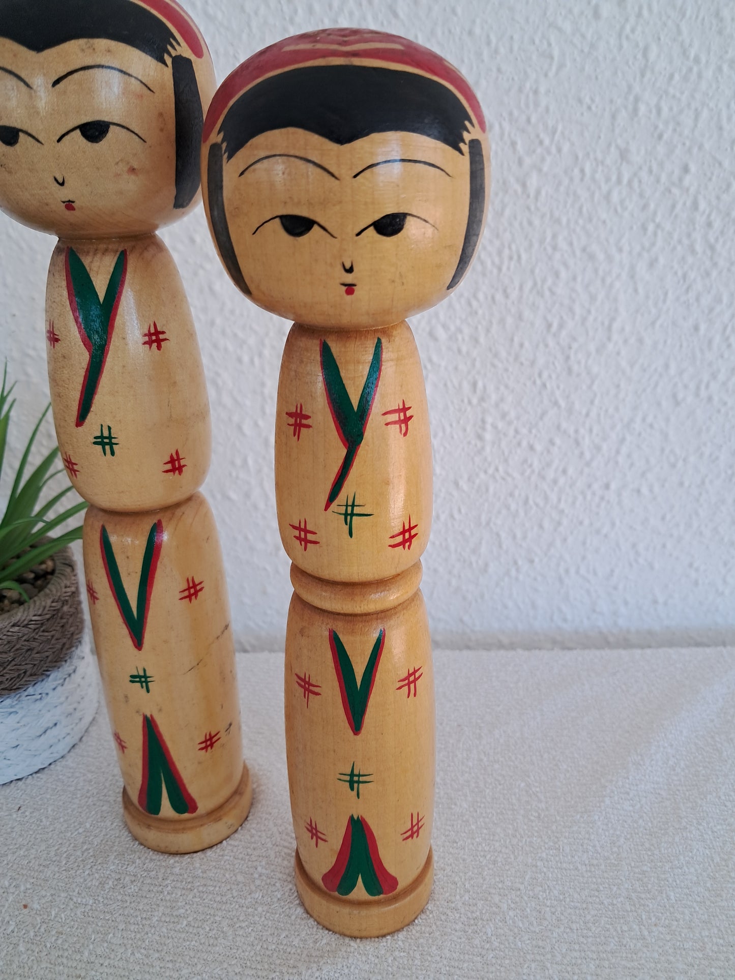 Vintage set traditional kokeshi by Jiryo Kobo atelier