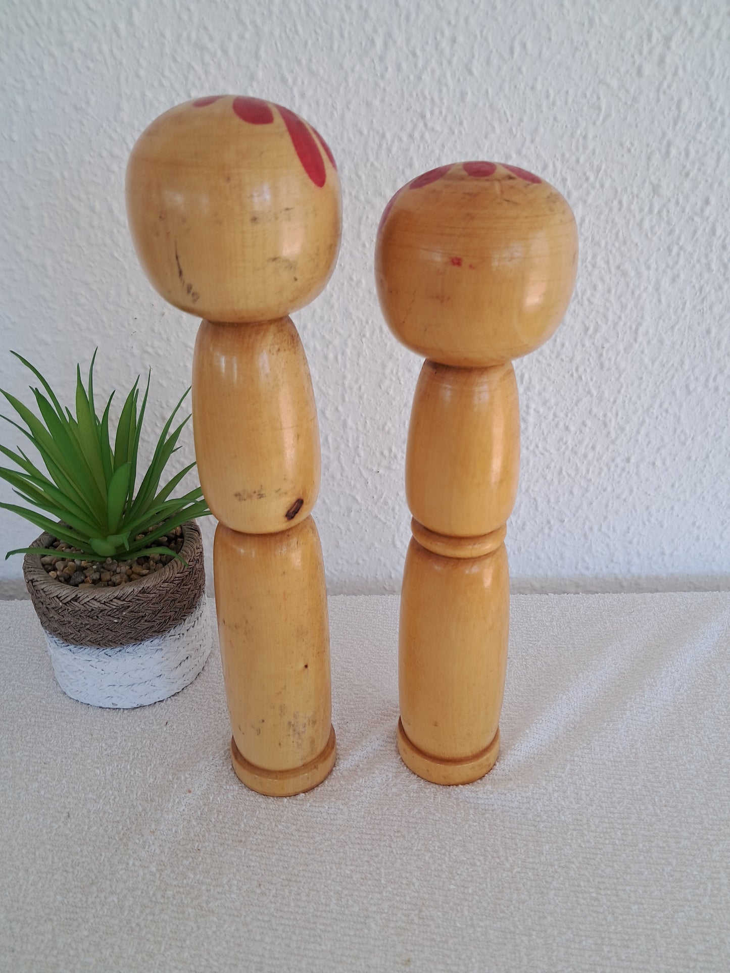 Vintage set traditional kokeshi by Jiryo Kobo atelier