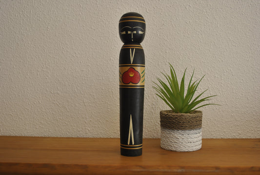 Rare vintage black kokeshi