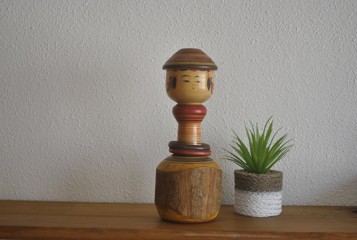 Vintage traditional Yajiro Kokeshi By Saito Masao (1932-)