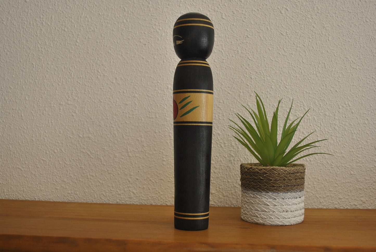 Rare vintage black kokeshi