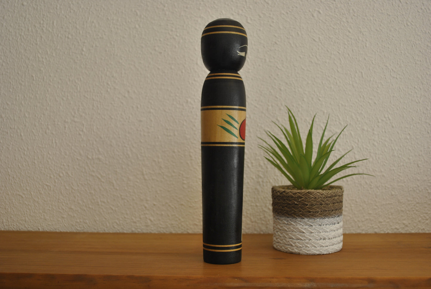 Rare vintage black kokeshi