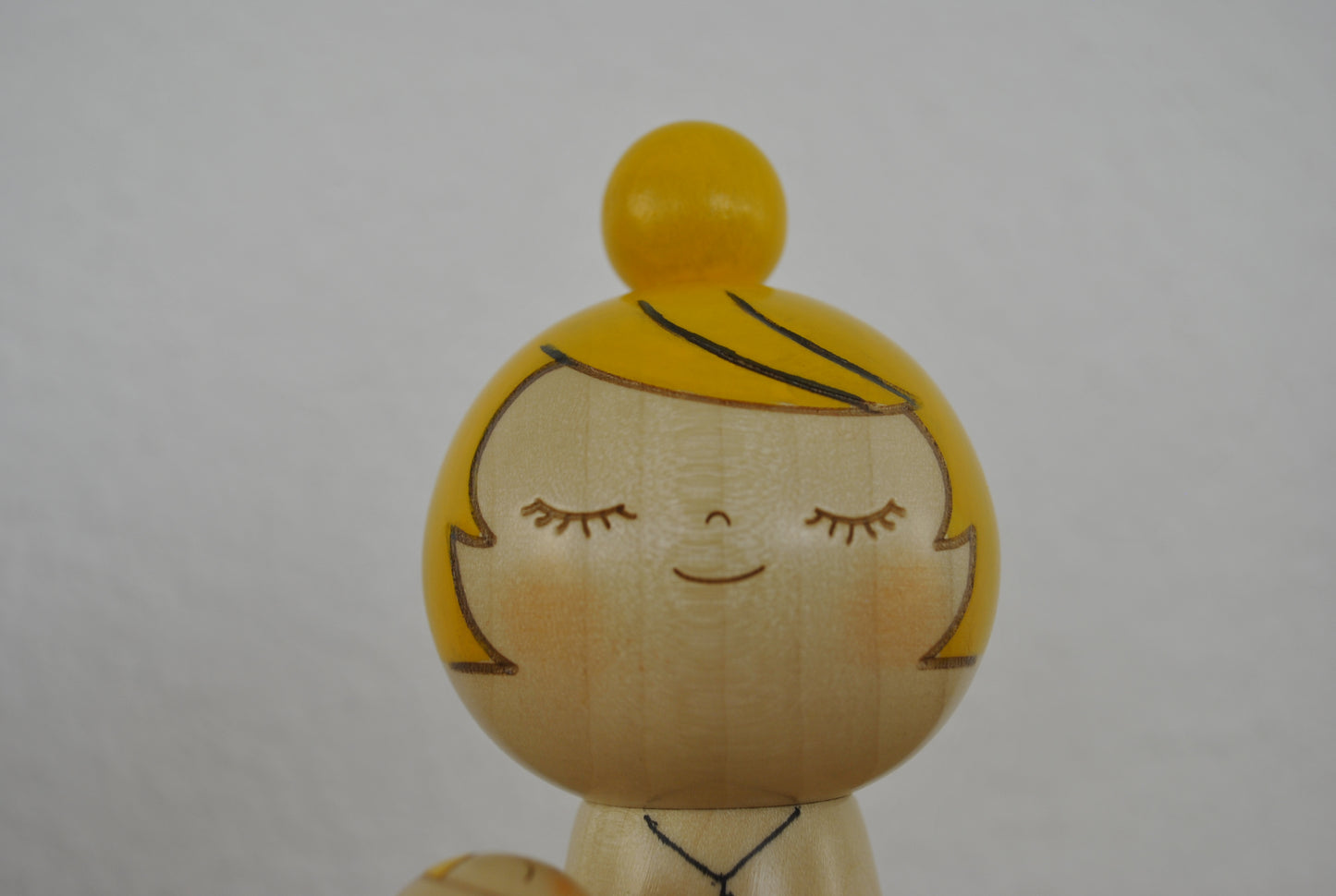 Sosaku kokeshi made by Usaburo - Mother and child