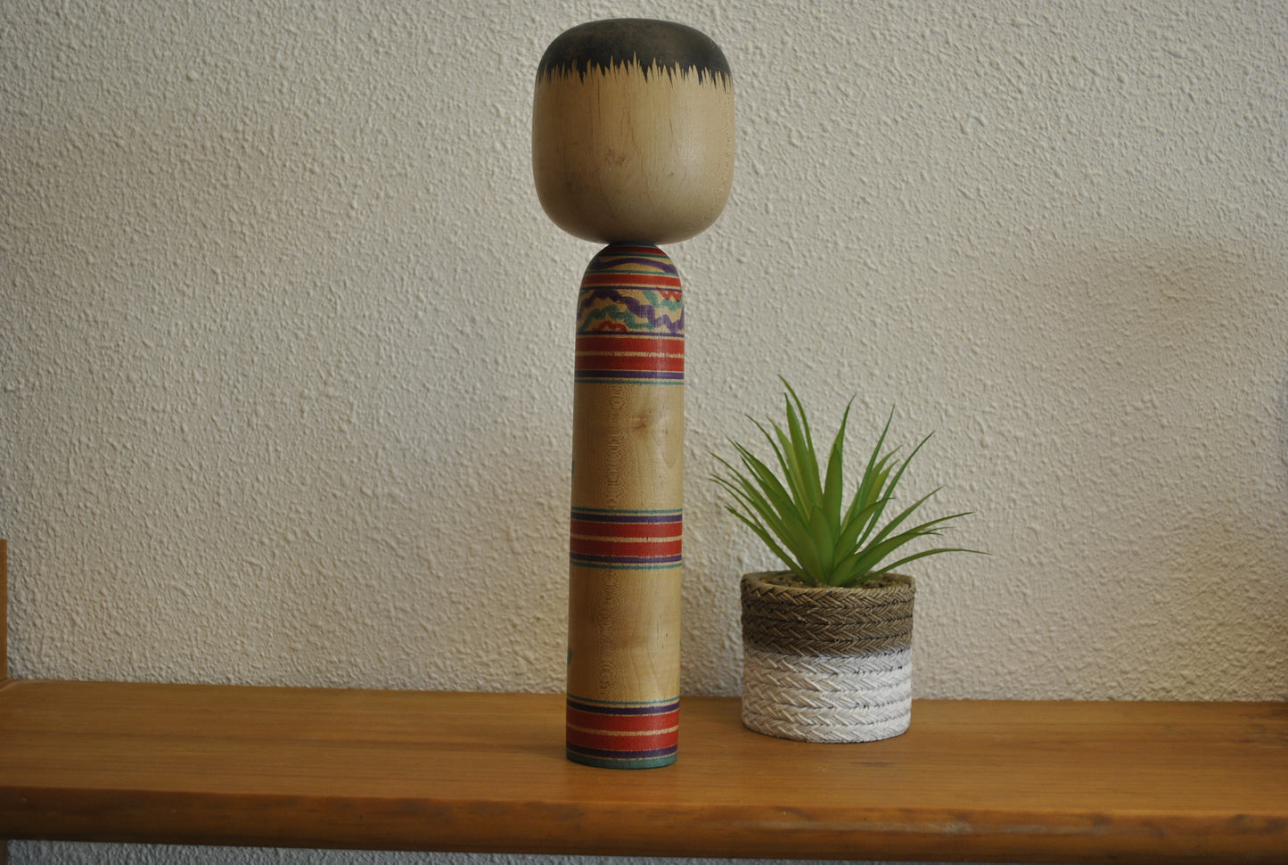 Vintage traditonal Hijori kokeshi made by Sato Bunkichi (1922-2008)