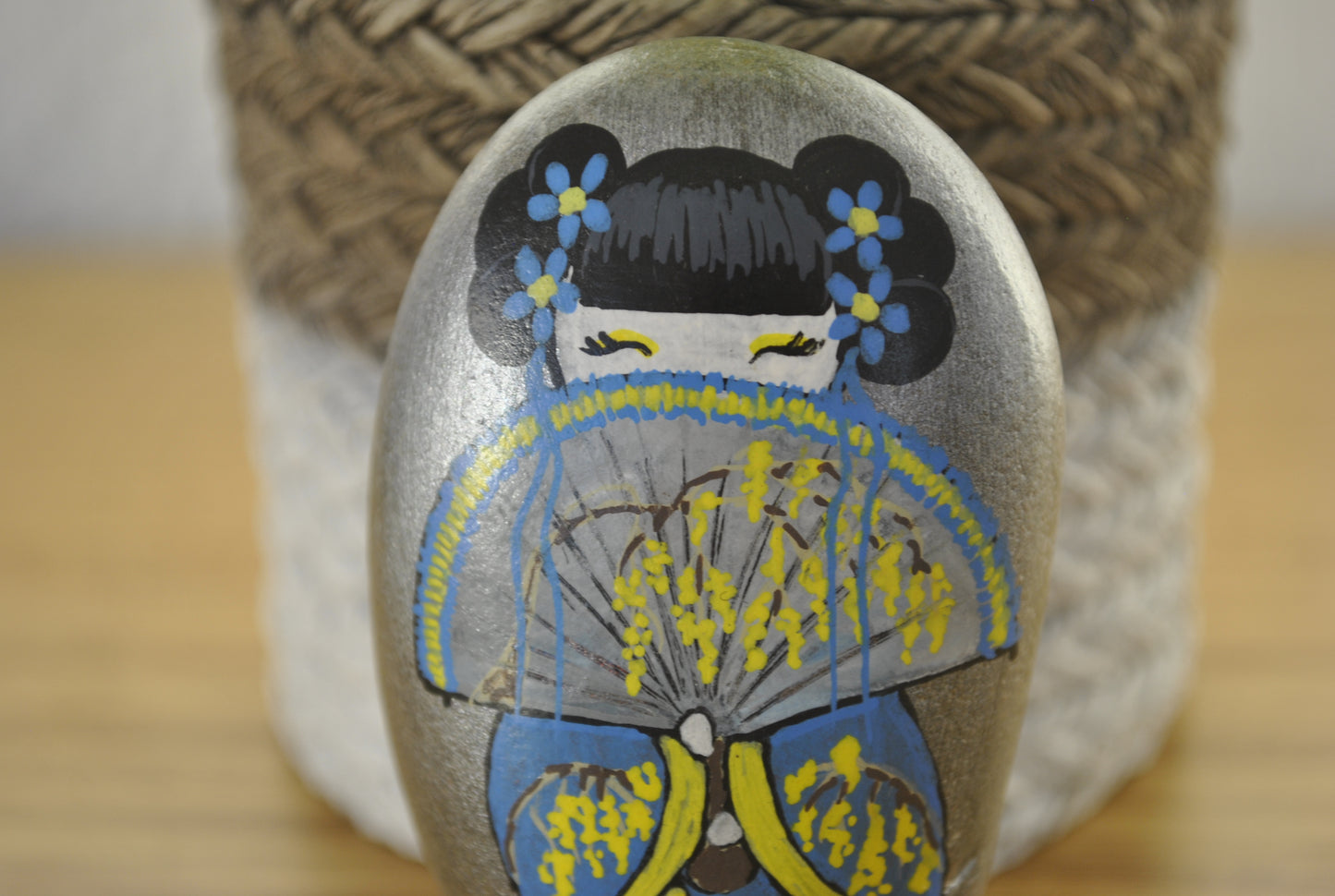 Kokeshi rock painting - Made by Adi Zozor