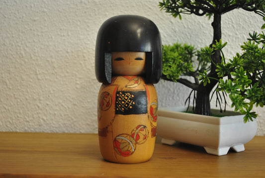 Vintage Gumma Kokeshi by Miyagawa Kunio (1933-)