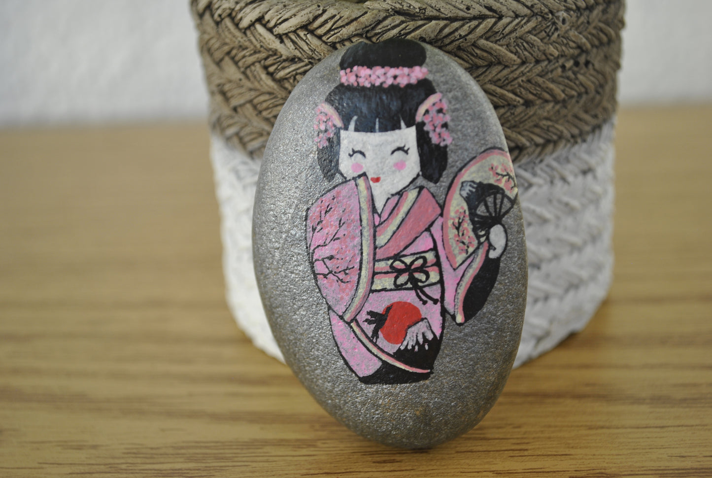 Kokeshi rock painting - Made by Adi Zozor