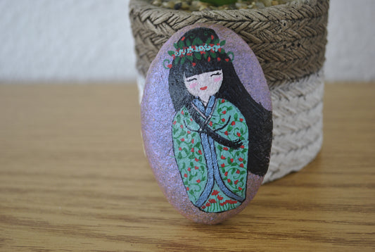 Kokeshi rock painting - Made by Adi Zozor