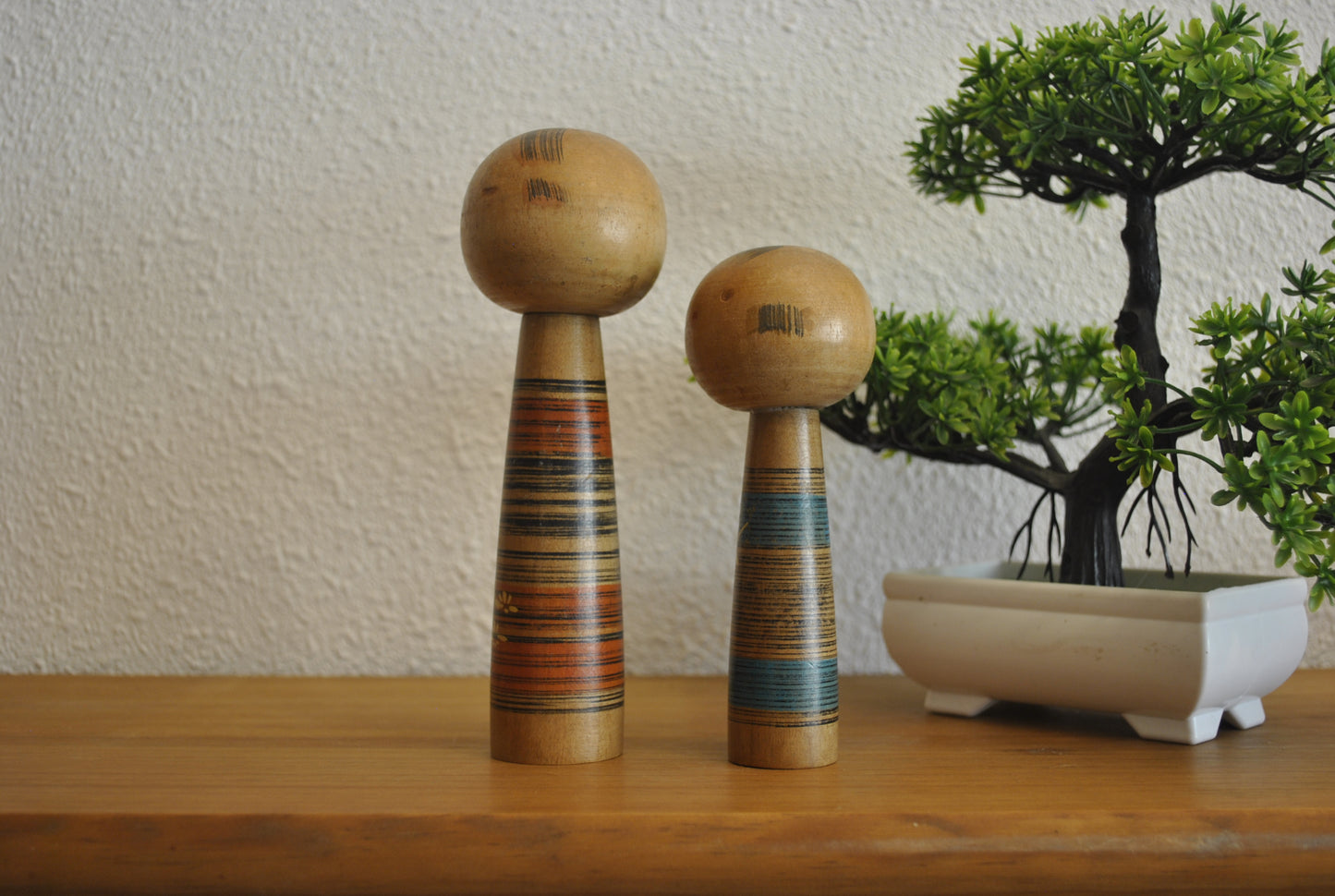 Vintage set Sosaku kokeshi made by Sanpei Yamanaka (1926-2012)