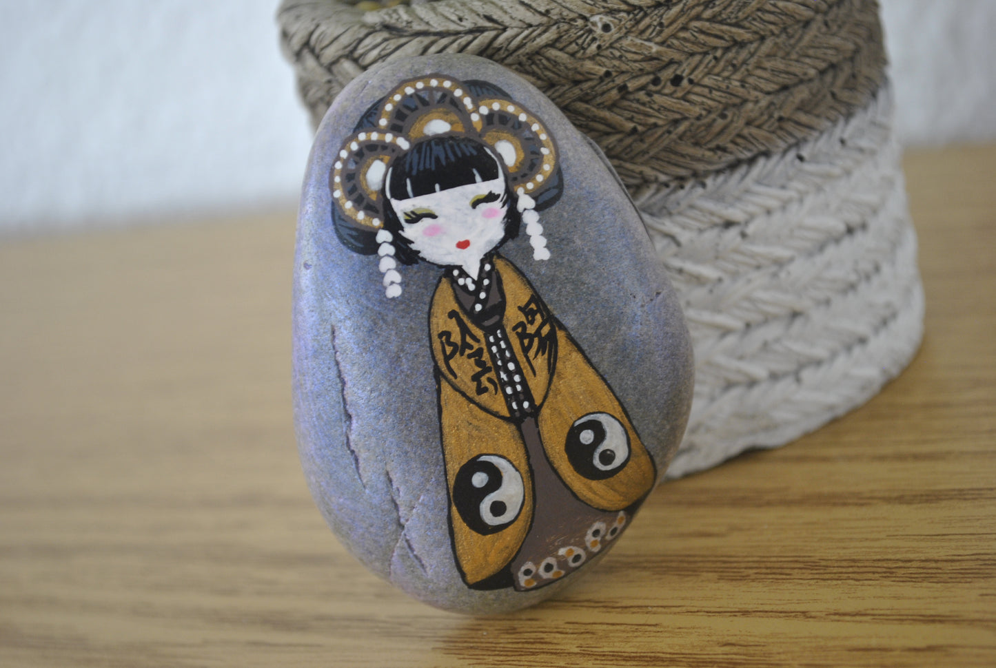 Kokeshi rock painting - Made by Adi Zozor