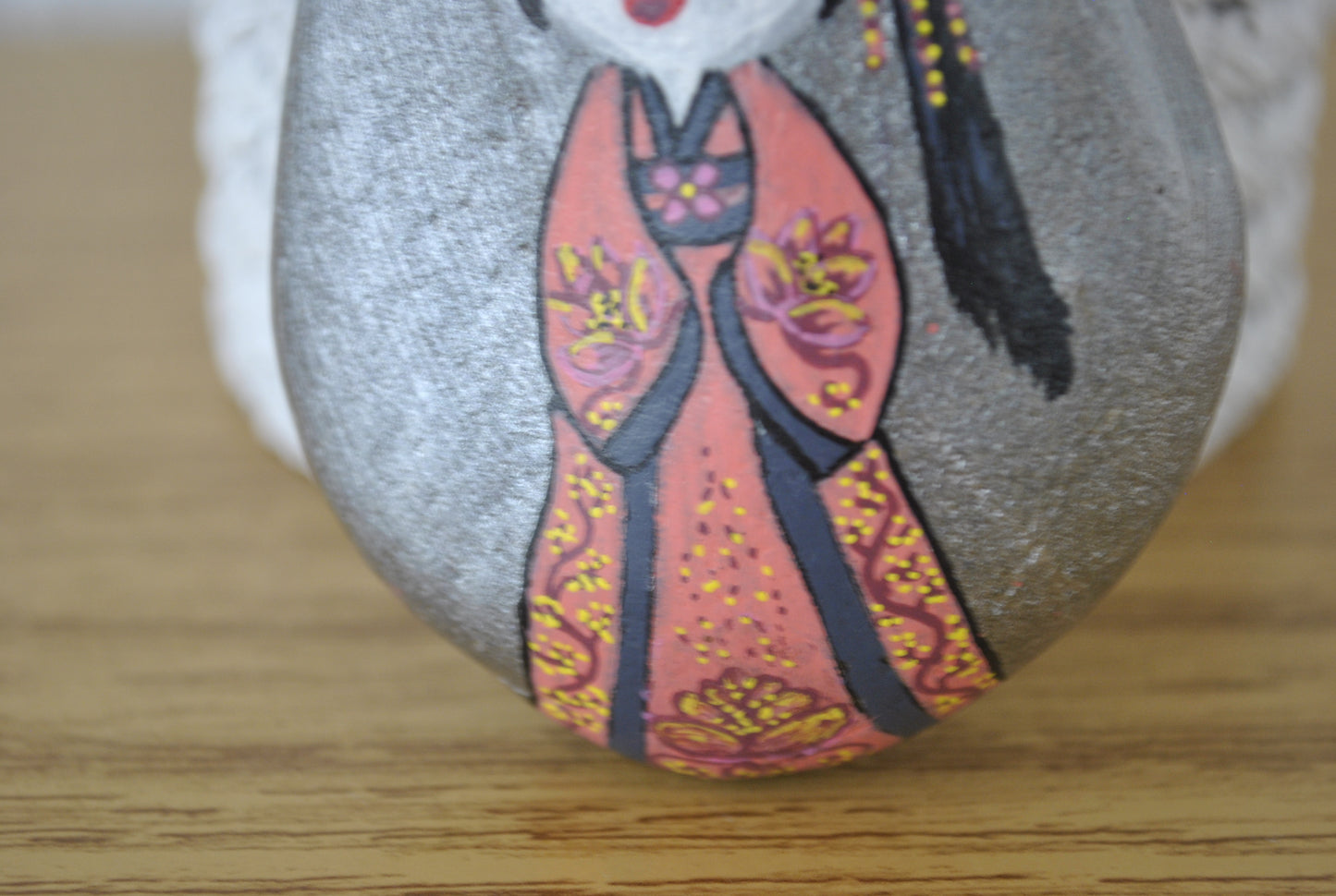 Kokeshi rock painting - Made by Adi Zozor