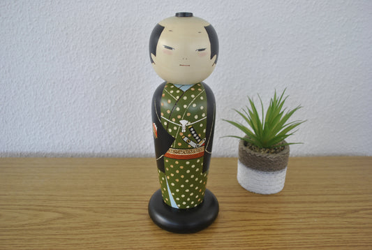 Sosaku Samurai Kokeshi made by oki Izumi - With original box